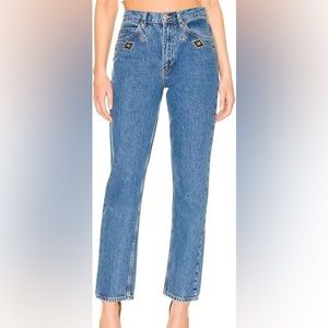 70s Levi Redone! Straight leg with jeweled stones. Brand new with tag still on.